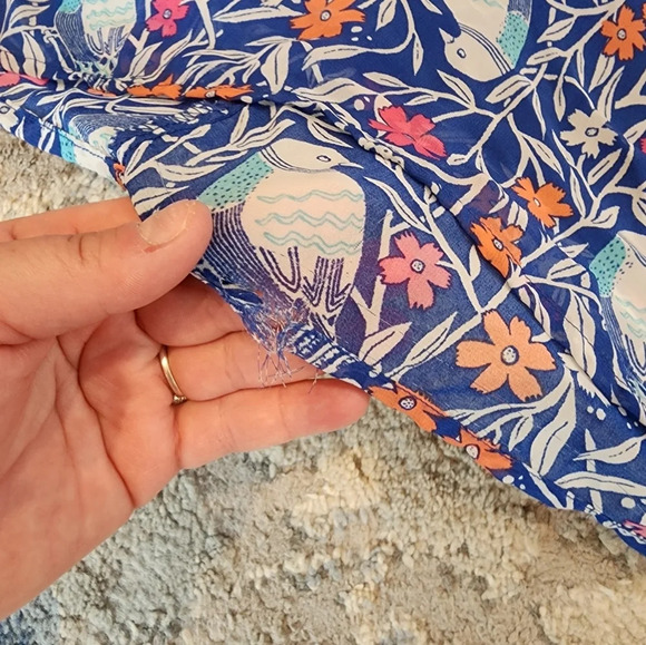 Old Navy Bird Sleeveless maxi dress. Blue Floral. Women's size XXL - Picture 15 of 15